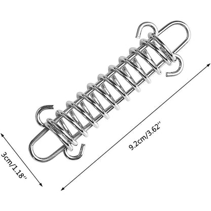 1-15PCS Outdoor Camping Tent Spring Wind Rope Buckle Fix Hook Buckles Silver Red - 10pcs V528-SPRING-BUCKLE-10PCS-771624