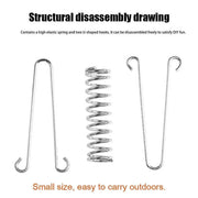 1-15PCS Outdoor Camping Tent Spring Wind Rope Buckle Fix Hook Buckles Silver Red - 1pair V528-SPRING-BUCKLE-1PAIR-874272