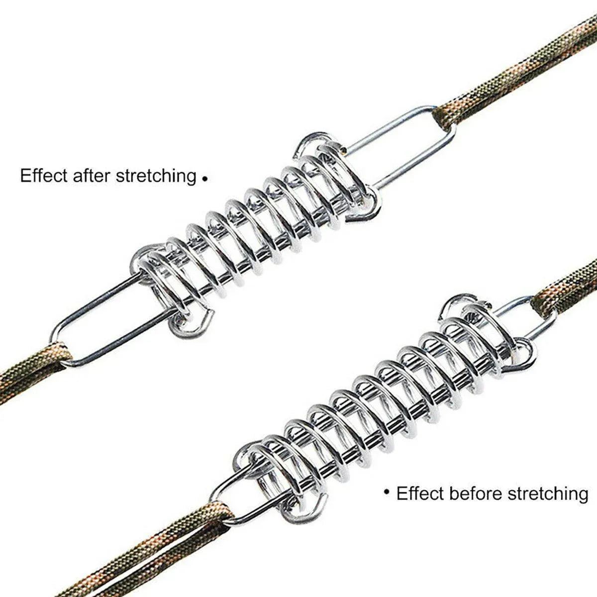 1-15PCS Outdoor Camping Tent Spring Wind Rope Buckle Fix Hook Buckles Silver Red - 1pcs