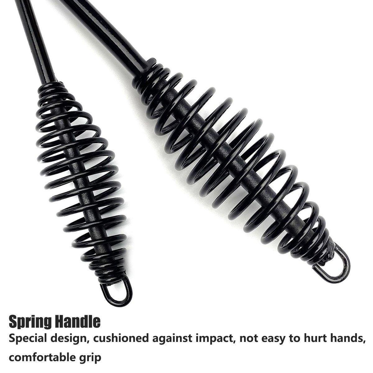Welding Chipping Hammer Spring Handle Hold Heart Cleaning Harden DIY Metal Black - 500g