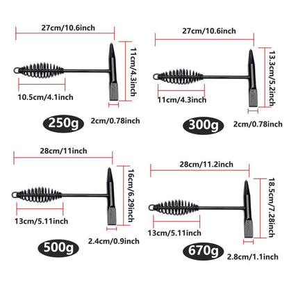 Welding Chipping Hammer Spring Handle Hold Heart Cleaning Harden DIY Metal Black - 670g V528-SPRING-HAMMER-670G-913258