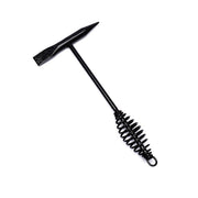 Welding Chipping Hammer Spring Handle Hold Heart Cleaning Harden DIY Metal Black - 670g
