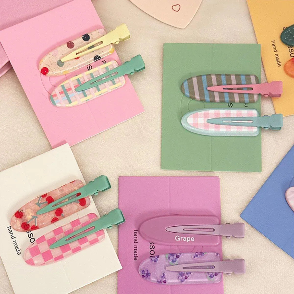 2PCS Juice Series Hair Clip Makeup Hair Accessories Colourful Hair Barrettes - Bobo V528-SPRING-JUICE-BOBO-623128