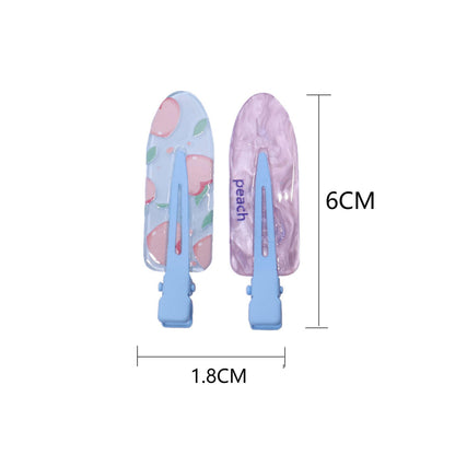 2PCS Juice Series Hair Clip Makeup Hair Accessories Colourful Hair Barrettes - Grapes V528-SPRING-JUICE-GRAPES-530704