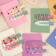 2PCS Juice Series Hair Clip Makeup Hair Accessories Colourful Hair Barrettes - Peach V528-SPRING-JUICE-PEACH-312493