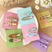 2PCS Juice Series Hair Clip Makeup Hair Accessories Colourful Hair Barrettes - Peach V528-SPRING-JUICE-PEACH-312493