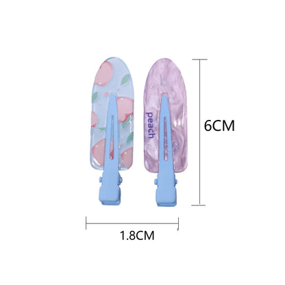 2PCS Juice Series Hair Clip Makeup Hair Accessories Colourful Hair Barrettes - Watermelon V528-SPRING-JUICE-WATERMELON-575685