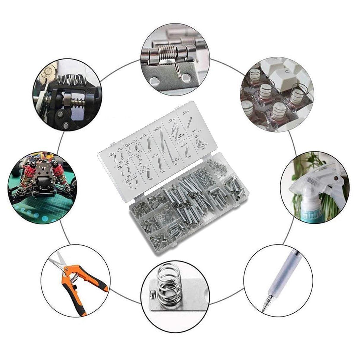 200PCS Tension Compression Springs Assortment DIY Projects Repair Tools V528-SPRING-SLEEVE-426153