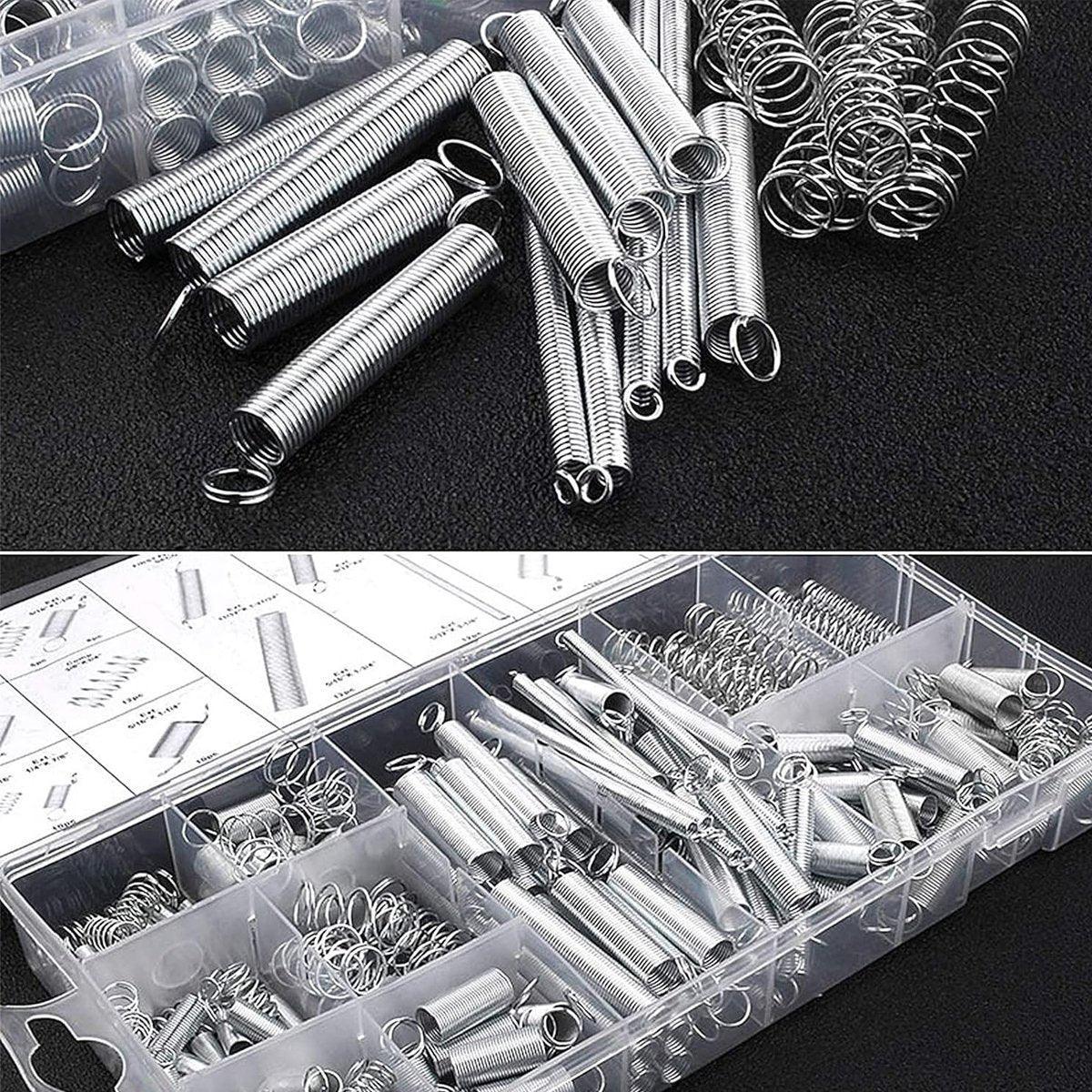 200PCS Tension Compression Springs Assortment DIY Projects Repair Tools V528-SPRING-SLEEVE-426153
