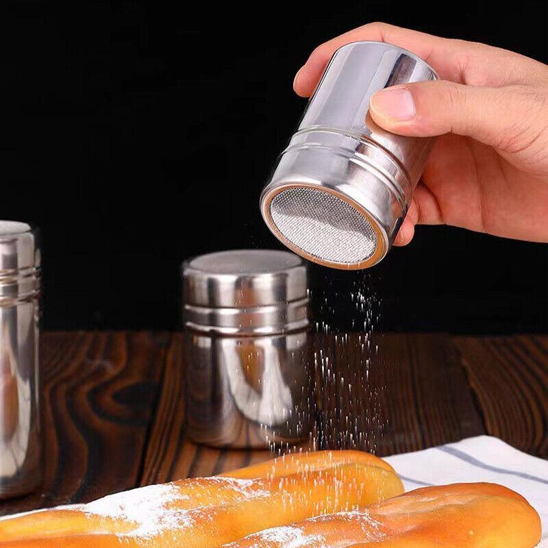 Stainless Steel Icing Sugar Cocoa Coffee Shaker Flour Duster Chocolate Powder V528-SPRINKLER-31050