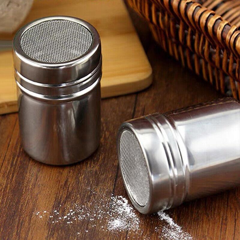 Stainless Steel Icing Sugar Cocoa Coffee Shaker Flour Duster Chocolate Powder V528-SPRINKLER-31050