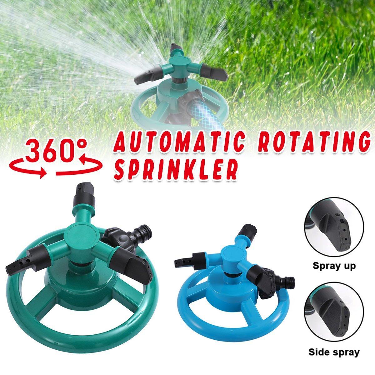 Small Disc Sprinkler 360 Degree Rotating Garden Sprayer Three Prong Spray Water - Green V528-SPRINKLER-GREEN-715320