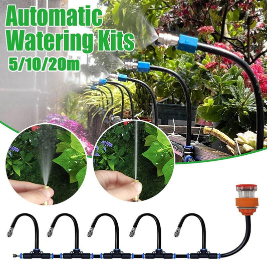 5M 10M 20M Garden Watering System Adjustable Spray Irrigation Hose Sprinkler - 5m V528-SPRINKLER-SET-5M-894125