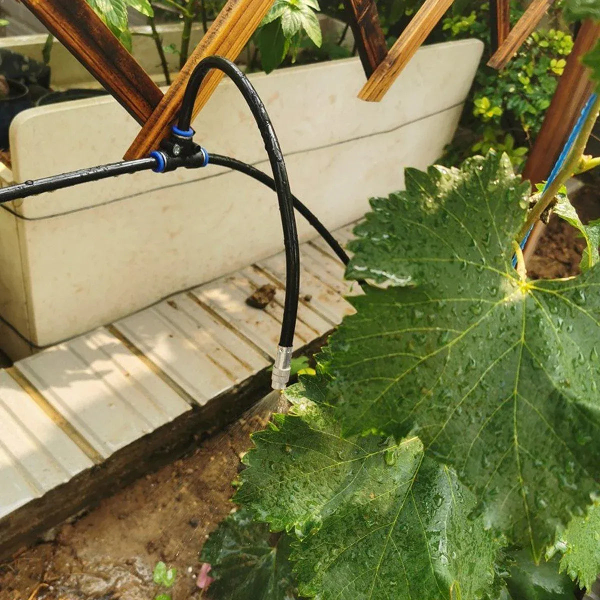 5M 10M 20M Garden Watering System Adjustable Spray Irrigation Hose Sprinkler - 5m V528-SPRINKLER-SET-5M-894125