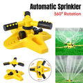 360 Degree Rotating Yellow Sprinkler Automatic Lawn Garden Watering System Villa V528-SPRINKLER-YELLOW-152120