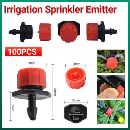 100X Adjustable Micro Flow Dripper for Garden Irrigation Hose V528-SPRINKLERS-100PCS-886109