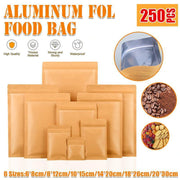 Kraft Paper Mylar Storage Self Seal Packing Pouches Aluminum Foil Packaging Bag - 6*8cm V528-SQ00003-6-8CM-250PCS-251112