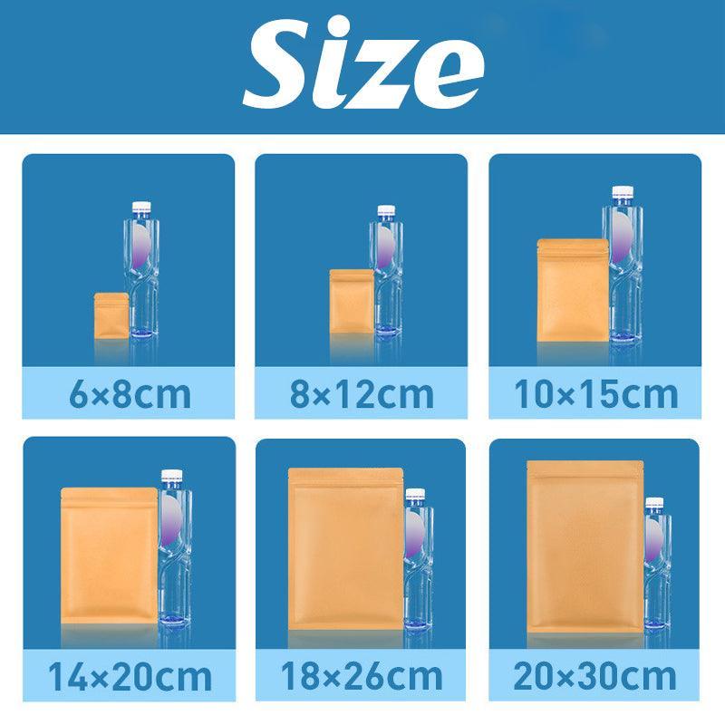 Kraft Paper Mylar Storage Self Seal Packing Pouches Aluminum Foil Packaging Bag - 6*8cm V528-SQ00003-6-8CM-250PCS-251112