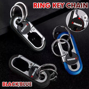 Keychains Fashion Men's Stainless Steel Ring Creative Metal Car Accessory Gift - Blue V528-SQ00075-BLUE-621815