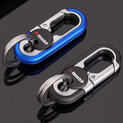 Keychains Fashion Men's Stainless Steel Ring Creative Metal Car Accessory Gift - Blue V528-SQ00075-BLUE-621815