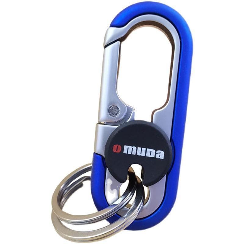 Keychains Fashion Men's Stainless Steel Ring Creative Metal Car Accessory Gift - Blue V528-SQ00075-BLUE-621815