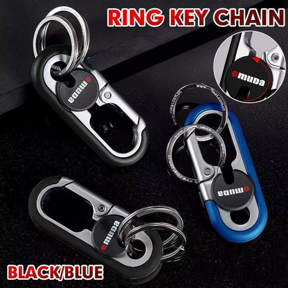 Keychains Fashion Men's Stainless Steel Ring Creative Metal Car Accessory Gift - Black V528-SQ00076-BLACK-779947