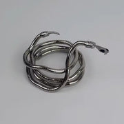 Adjustable Punk Snake Choker Necklace & Flexible Wrap Bracelet Collar Setllar - Golden V528-SQ00115-S-GOLD-917577