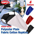 50PCS Polyester Plain Fabric Cotton Napkins For Wedding Cloth pc Table Dinner - Red V528-SQ198-CJ-RED-50PCS-43X43CM-257214