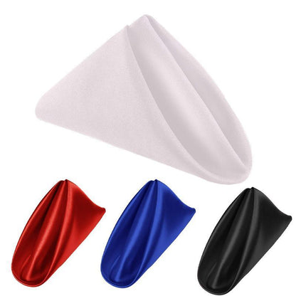 50PCS Polyester Plain Fabric Cotton Napkins For Wedding Cloth pc Table Dinner - Black V528-SQ199-CJ-BLACK-50PCS-43X43CM-778092