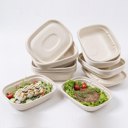 100X Food Preparation Burger Storages Cake Packaging Box Lunch Boxes - 1300ml-Primary V528-SQ202-DBH-1300ML-100PCS-146246