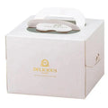 30PCS White Portable Cake Boxes Display Window Packing Case Party with Handle Birthday - 6 inch V528-SQ221-DGH-WHITE-6C-30PCS-215705