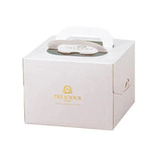 30PCS White Portable Cake Boxes Display Window Packing Case Party with Handle Birthday - 6 inch V528-SQ221-DGH-WHITE-6C-30PCS-215705
