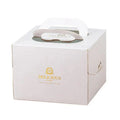 30PCS White Portable Cake Boxes Display Window Packing Case Party with Handle Birthday - 8 inch V528-SQ222-DGH-WHITE-8C-30PCS-625545