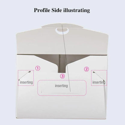 30PCS White Portable Cake Boxes Display Window Packing Case Party with Handle Birthday - 12 inch V528-SQ224-DGH-WHITE-12C-30PCS-595762