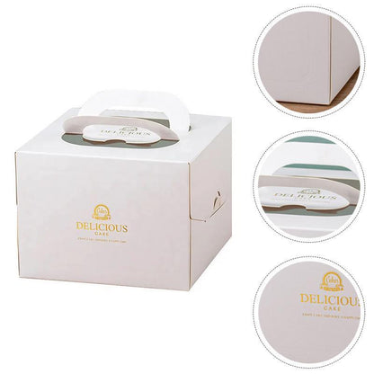 30PCS Bear Portable Cake Boxes Display Window Packing Case Party with Handle Birthday - 6 inch V528-SQ226-DGH-BEAR-6C-30PCS-318048