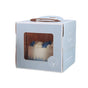 30PCS Grey Portable Cake Boxes Display Window Packing Case with Handle Birthday - 8 inch V528-SQ230-DGH-GREY-8C-30PCS-577529