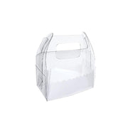 50PCS Portable Pastry Boxes Portable Cake Box Paper Cookie Boxes Sandwich Box - S-Transparent+White inner tray V528-SQ296-MSH-CLEAR-S-50PCS-798216