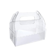 50PCS Portable Pastry Boxes Portable Cake Box Paper Cookie Boxes Sandwich Box - S-Transparent+White inner tray V528-SQ296-MSH-CLEAR-S-50PCS-798216