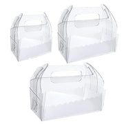 50PCS Portable Pastry Boxes Portable Cake Box Paper Cookie Boxes Sandwich Box - L-Transparent+White inner tray V528-SQ298-MSH-CLEAR-XL-50PCS-233667