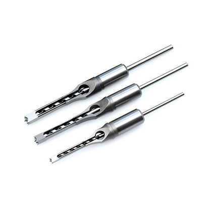 3x Square Hole Mortising Chisel Drill Bit Woodworking Saw Tools for Drilling V528-SQUARE-HOLE-DRILL-3PCS-247920