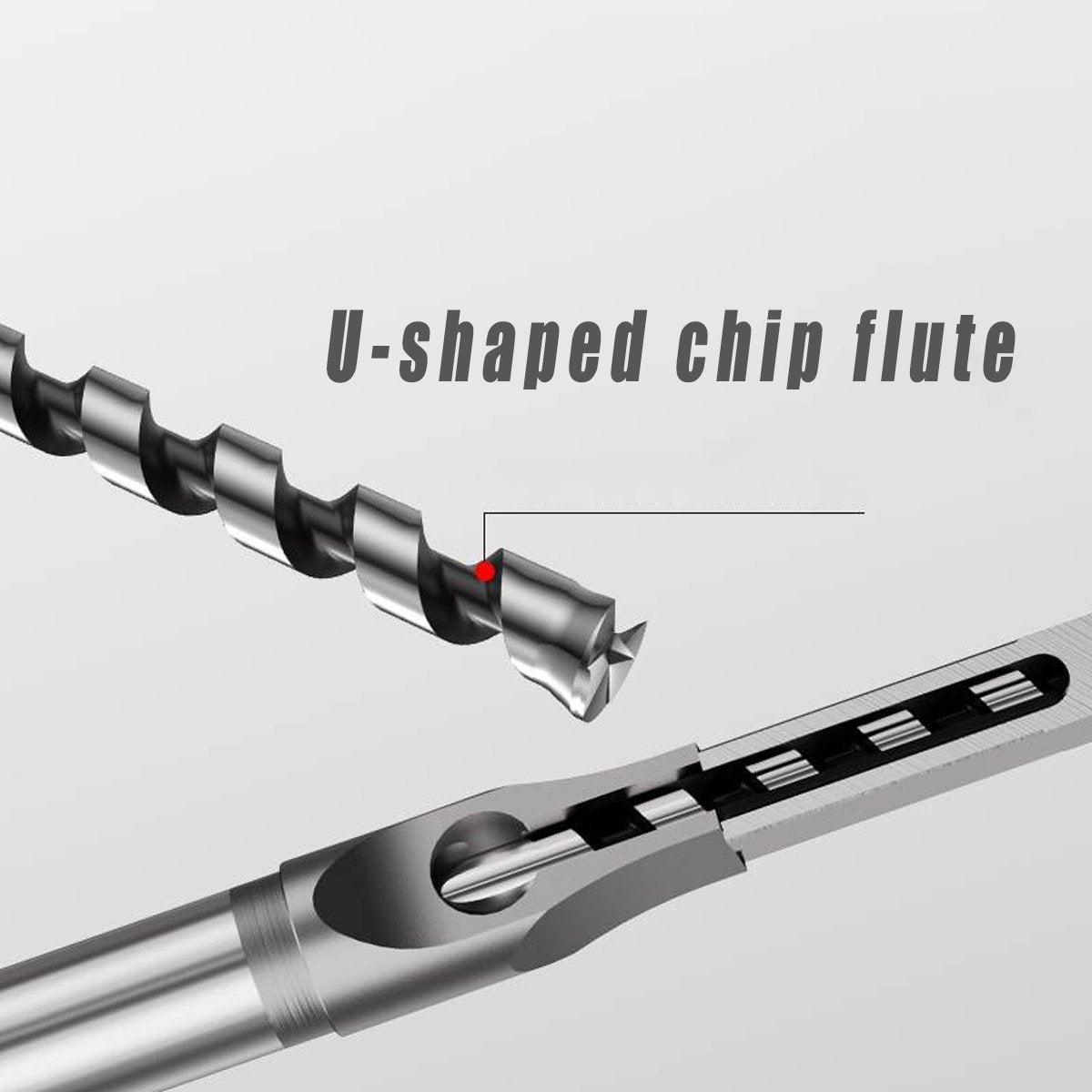 3x Square Hole Mortising Chisel Drill Bit Woodworking Saw Tools for Drilling V528-SQUARE-HOLE-DRILL-3PCS-247920