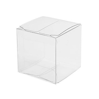 50X Clear Macaron Square Boxes Bomboniere Wedding Favour Gift Packaging 5X5X5cm - 50PCS V528-SQUAREBO5-5-5-50PCS-55143