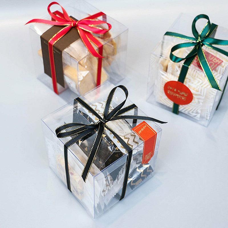 50X Clear Macaron Square Boxes Bomboniere Wedding Favour Gift Packaging 5X5X5cm - 50PCS V528-SQUAREBO5-5-5-50PCS-55143