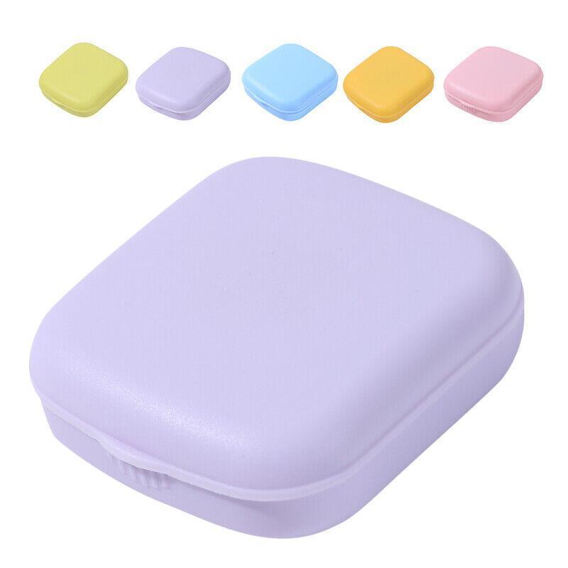 Pocket Plastic Mini Contact Lens Case Kit Outdoor Travel Holder Mirror Container - Green V528-SQUAREGLASSESCASE-GREEN-42142