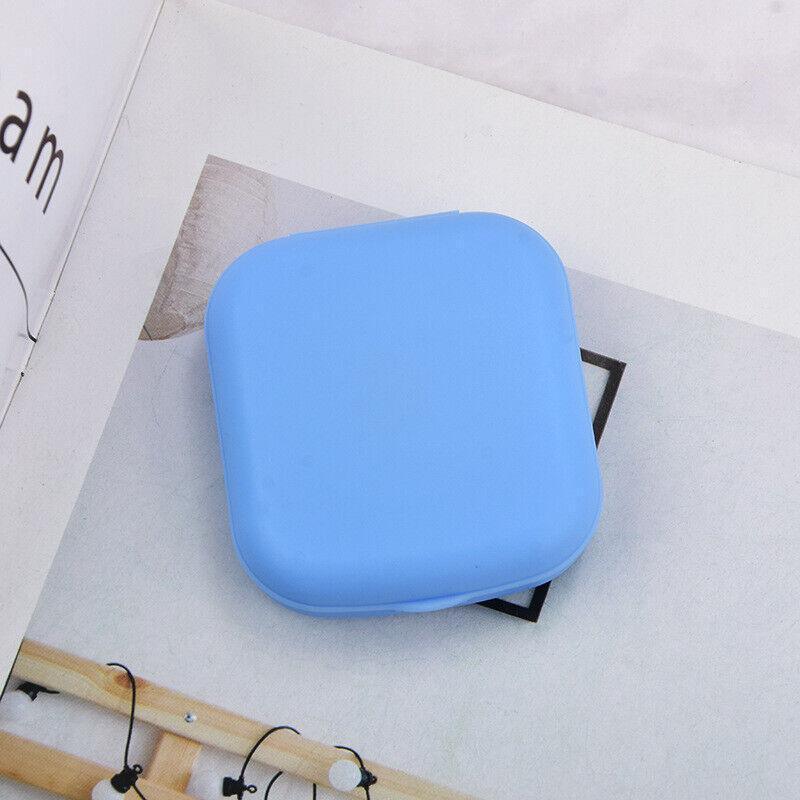 Pocket Plastic Mini Contact Lens Case Kit Outdoor Travel Holder Mirror Container - Green V528-SQUAREGLASSESCASE-GREEN-42142