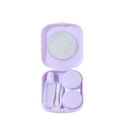 Pocket Plastic Mini Contact Lens Case Kit Outdoor Travel Holder Mirror Container - Yellow V528-SQUAREGLASSESCASE-YELLOW-51455