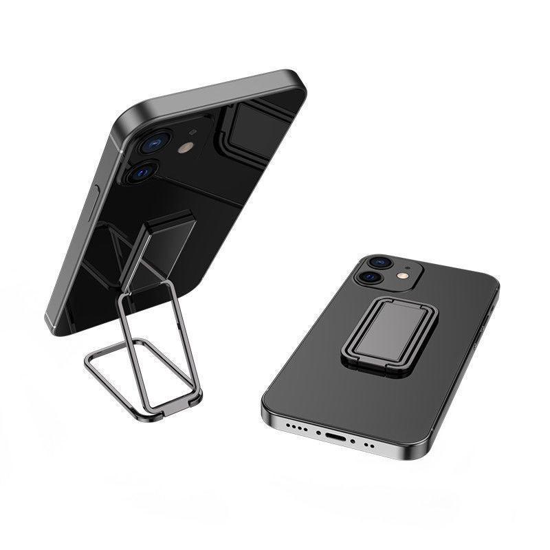 Portable Multifunctional Folding Metal Mobile Phone Holder Bracket Desktop Stand - Rose Gold V528-SQUARESET-ROSEGOLD-602578