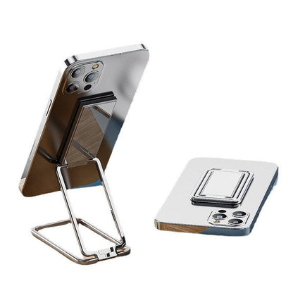 Portable Multifunctional Folding Metal Mobile Phone Holder Bracket Desktop Stand - Rose Gold V528-SQUARESET-ROSEGOLD-602578