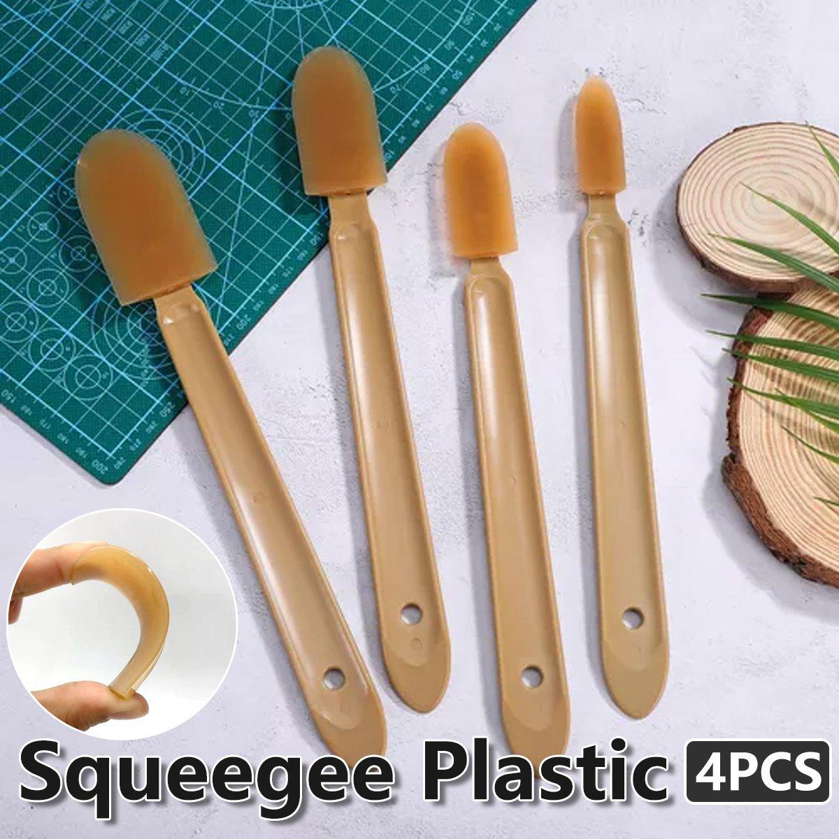 4pcs Squeegee Plastic Grout Sealant Spatula Caulk Applicator Tool Set for Home V528-SQUEEZER-4PCS-390313