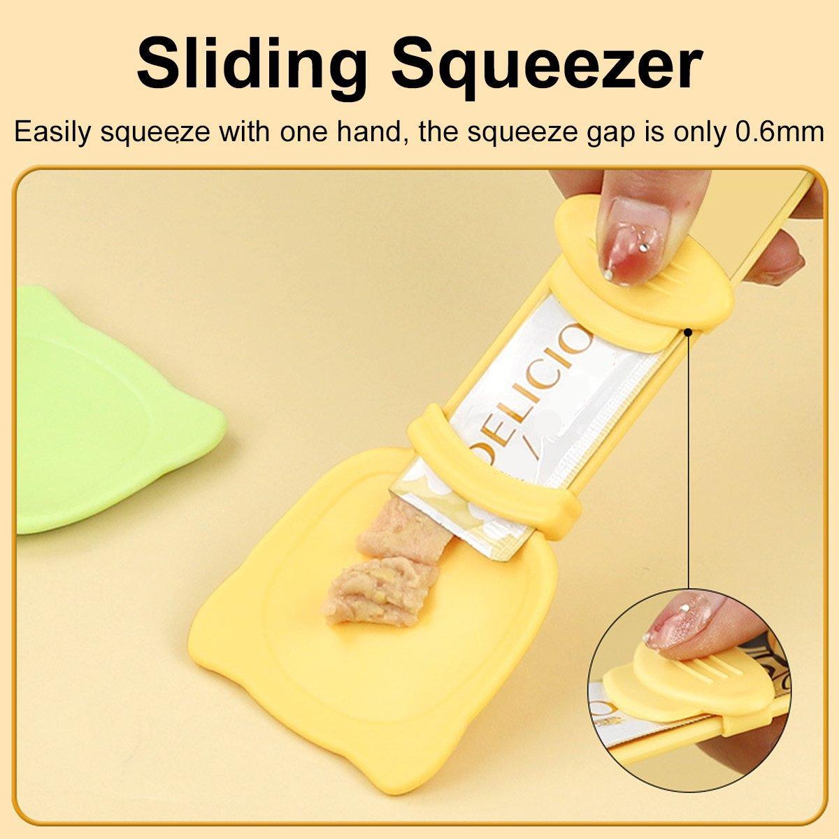 Cat Strip Scoop Squeezer Feeder Snack Spoon Easy Cat Feeding Treats - Orange V528-SQUEEZING-SPOON-ORANGE-359848
